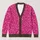 Magenta Glitter Speckle Style for Bold Everyday Layering and Evening Wear All-over Print Knitted Cardigan - 1