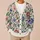 Vintage Pink Blue Floral Blooms for Relaxed Everyday Layering All-over Print Knitted Cardigan - 6
