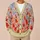 Red Lavender Cellular Floral Motif for Creative Everyday Layering and Artful Autumn Style All-over Print Knitted Cardigan - 6