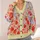 Red Lavender Cellular Floral Motif for Creative Everyday Layering and Artful Autumn Style All-over Print Knitted Cardigan - 4