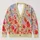 Red Lavender Cellular Floral Motif for Creative Everyday Layering and Artful Autumn Style All-over Print Knitted Cardigan - 1