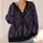 Purple Gothic Damask for Halloween Nights and Dark Academia Everyday Style All-over Print Knitted Cardigan - 4