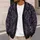 Purple Gothic Damask for Halloween Nights and Dark Academia Everyday Style All-over Print Knitted Cardigan - 5