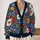 Bold Wildflower Blooms for Colorful Everyday Layering and Cozy Autumn Outings Style All-over Print Knitted Cardigan - 2