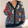 Bold Wildflower Blooms for Colorful Everyday Layering and Cozy Autumn Outings Style All-over Print Knitted Cardigan - 4
