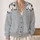 Playful Sheep and Falling Snow Motif for Cozy Countryside Everyday Layering All-over Print Knitted Cardigan - 2