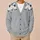 Playful Sheep and Falling Snow Motif for Cozy Countryside Everyday Layering All-over Print Knitted Cardigan - 6