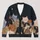 Sleepy Cat and Crescent Moon Motifs for Cozy Everyday Layering for Cat Lovers All-over Print Knitted Cardigan - 1