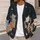 Sleepy Cat and Crescent Moon Motifs for Cozy Everyday Layering for Cat Lovers All-over Print Knitted Cardigan - 5