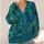 Peacock Feather Motif for Elegant Everyday Layering and Nature Inspired Style All-over Print Knitted Cardigan - 4