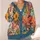 Bohemian Floral Patchwork for Colorful Everyday Layering and Creative Weekend Style All-over Print Knitted Cardigan - 4