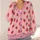 Red Strawberry Motif in Blush Pink for Cozy Autumn Outings and Everyday Wear All-over Print Knitted Cardigan - 4