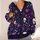 Purple Skull Pumpkin Halloween Motifs for Cozy Autumn Nights and Festive Layering All-over Print Knitted Cardigan - 4