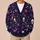 Purple Skull Pumpkin Halloween Motifs for Cozy Autumn Nights and Festive Layering All-over Print Knitted Cardigan - 6