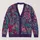 Violet Paisley Floral Garden for Colorful Everyday Autumn Layering All-over Print Knitted Cardigan - 1