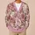 Blush Pink and Ivory Floral Blooms for Cozy Everyday Layering and Spring Outings All-over Print Knitted Cardigan - 6