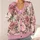 Blush Pink and Ivory Floral Blooms for Cozy Everyday Layering and Spring Outings All-over Print Knitted Cardigan - 4