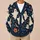 Ghosts, Bats & Autumn Flowers for Cozy Halloween Nights and Relaxed Fall Style All-over Print Knitted Cardigan - 6