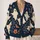 Ghosts, Bats & Autumn Flowers for Cozy Halloween Nights and Relaxed Fall Style All-over Print Knitted Cardigan - 2