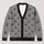 Black Jack-O'-Lantern Faces for Halloween Parties and Cozy Autumn Season Celebrations All-over Print Knitted Cardigan - 1