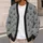Black Jack-O'-Lantern Faces for Halloween Parties and Cozy Autumn Season Celebrations All-over Print Knitted Cardigan - 5