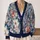 Blue Watercolor Floral Blooms for Relaxed Autumn Layering and Casual Weekend Outings All-over Print Knitted Cardigan - 2