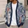 Blue Watercolor Floral Blooms for Relaxed Autumn Layering and Casual Weekend Outings All-over Print Knitted Cardigan - 5