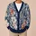 Blue Watercolor Floral Blooms for Relaxed Autumn Layering and Casual Weekend Outings All-over Print Knitted Cardigan - 6