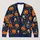 Pumpkin Skeleton Witch Hat Autumn Halloween Style For Women Cozy Seasonal Layering All-over Print Knitted Cardigan - 1
