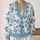 Snowmen And Blue Ornaments For Cozy Christmas Cheer, Winter Holidays, And Layering All-over Print Knitted Cardigan - 2