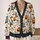 Halloween Mummy Pumpkin Motifs for Festive Autumn Layering and Casual Outings All-over Print Knitted Cardigan - 2