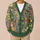 Dense Wildflower Garden for Relaxed Weekend Layering and Spring-Fall Bohemian Style All-over Print Knitted Cardigan - 6