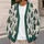 Evergreen Tree And Snowflake Holiday Motif For Cozy Winter Layering, Women's Style All-over Print Knitted Cardigan - 5