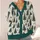 Evergreen Tree And Snowflake Holiday Motif For Cozy Winter Layering, Women's Style All-over Print Knitted Cardigan - 4