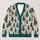 Evergreen Tree And Snowflake Holiday Motif For Cozy Winter Layering, Women's Style All-over Print Knitted Cardigan - 1