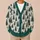 Evergreen Tree And Snowflake Holiday Motif For Cozy Winter Layering, Women's Style All-over Print Knitted Cardigan - 6