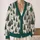 Evergreen Tree And Snowflake Holiday Motif For Cozy Winter Layering, Women's Style All-over Print Knitted Cardigan - 2