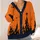 Haunted Pumpkin Tower and Crooked Village for Spooky Halloween Nights and Autumn Fun All-over Print Knitted Cardigan - 4