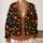 Autumn Pumpkins and Falling Leaves for Cozy Thanksgiving Harvest Gatherings All-over Print Knitted Cardigan - 2