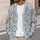 Pastel Blue Wildflower Blooms For Relaxed Autumn Layering And Everyday Women's Style All-over Print Knitted Cardigan - 5