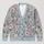 Pastel Blue Wildflower Blooms For Relaxed Autumn Layering And Everyday Women's Style All-over Print Knitted Cardigan - 1