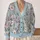 Pastel Blue Wildflower Blooms For Relaxed Autumn Layering And Everyday Women's Style All-over Print Knitted Cardigan - 2
