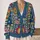 Colorful Folk Patchwork Medallions for Cozy Fall Layering and Everyday Style All-over Print Knitted Cardigan - 2