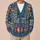 Colorful Folk Patchwork Medallions for Cozy Fall Layering and Everyday Style All-over Print Knitted Cardigan - 6