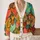 Colorful Heart Collage for Creative Autumn Layering and Everyday Wear for Women All-over Print Knitted Cardigan - 2