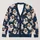 Playful Spooky Ghosts for Cozy Autumn Halloween Layering and Everyday Wear All-over Print Knitted Cardigan - 1