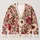 Burgundy Daisy and Rose Blooms for Cozy Autumn Layering and Everyday Style All-over Print Knitted Cardigan - 1