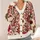 Burgundy Daisy and Rose Blooms for Cozy Autumn Layering and Everyday Style All-over Print Knitted Cardigan - 4