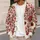 Burgundy Daisy and Rose Blooms for Cozy Autumn Layering and Everyday Style All-over Print Knitted Cardigan - 5