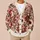 Burgundy Daisy and Rose Blooms for Cozy Autumn Layering and Everyday Style All-over Print Knitted Cardigan - 6